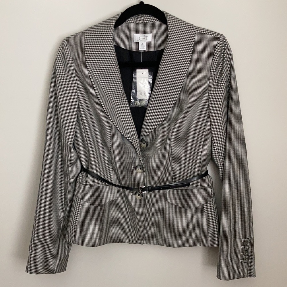 Ann Taylor Loft Houndstooth Blazer (NWT!)